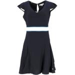 Vintage Hållbara Blåa Kortärmade V-ringade klänningar på rea med V-ringning i Polyester för Damer 