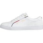 Vita Skinnsneakers från Tommy Hilfiger Signature på rea i storlek 36 i Läder för Damer 