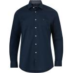 Mörkblåa Långärmade Långärmade skjortor från Tommy Hilfiger med stretch i Bomull 
