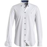 Vita Långärmade Långärmade skjortor från Tommy Hilfiger med stretch i Bomull 