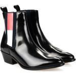 Svarta Ankle-boots från Tommy Hilfiger på rea med spetsig tå i Läder för Damer 