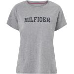 Ljusgråa T-shirts med tryck från Tommy Hilfiger på rea i Storlek XS med Rund ringning för Damer 