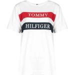 Vita Kortärmade T-shirts från Tommy Hilfiger på rea med Rund ringning för Damer 