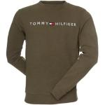 Ekologiska Militärgröna Långärmade Träningströjor från Tommy Hilfiger i Storlek M för Herrar 