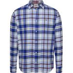 Blåa Långärmade Långärmade skjortor från Tommy Hilfiger Essentials på rea i Storlek S för Herrar 