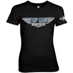 Top Gun Maverick Distressed Logo Girly Tee, T-Shirt