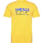 Gula Kortärmade Kortärmade T-shirts från EA7 i Storlek XS 