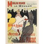 Toulouse-Lautrec dansare La Goulue Moulin Rouge annons stor väggkonst affisch tryck tjockt papper 45 x 60 cm