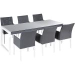 Trädgårdsmöbelset av bord och 6 stolar BACOLI