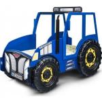 Blåa Barnsängar med Traktorer 