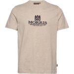 Beige Kortärmade Kortärmade T-shirts från Morris i Storlek XS 