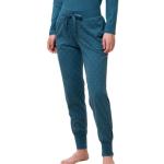 Hållbara Ekologiska Turkosa Pyjamasbyxor från Triumph i Storlek S i Jerseytyg för Damer 