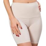 Beige Shaping shorts från Trofé med hög midja i Storlek XL för Damer 
