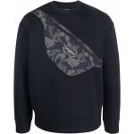Blåa Sweatshirts från Armani Emporio Armani på rea i Storlek XL i Modal för Herrar 