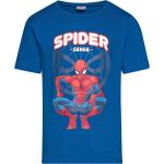 Blåa Spiderman Kortärmade toppar för barn i Storlek 98 