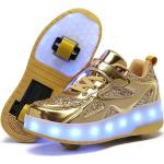 Höst Violetta Blinkande skor med LED i Läder för Flickor 