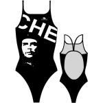 Turbo Che Guevara Swimsuit Svart M Kvinna