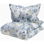 Turiform sängkläder - 140x200 cm - Tia blå - Blommiga sängkläder - 100% bomull satin sängset