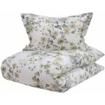 Turiform sängkläder - 140x220 cm - Lilly Beige - Blommiga sängkläder - 100% bomull satin bäddset