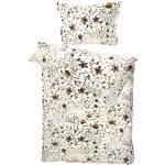Turiform sängkläder - 140x220 cm - Tilde Beige - Blommiga sängkläder - 100% bomull satin bäddset