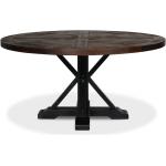 Vintage Mörkbruna Runda matbord från Skånska Möbelhuset Tuva med diameter 150cm 