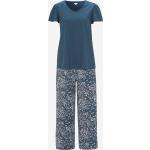 Hållbara Ekologiska Blommiga Blåa Pyjamaströjor för Damer 