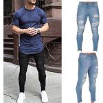 Casual Svarta Skinny jeans i Storlek 3 XL i Denim för Herrar 