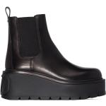 Svarta Chelsea-boots från Valentino Garavani i storlek 40,5 med Kilklack med Slip-on med rundad tå i Kalvskinn för Damer 
