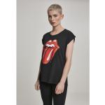 Svarta Kortärmade Rolling Stones Kortärmade T-shirts från Urban Classics på rea i Storlek M för Damer 