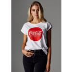Vita Kortärmade Coca Cola T-shirts stora storlekar från Urban Classics på rea i Storlek XXL för Damer 