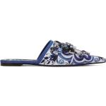 Safirblåa Slip in-tofflor från Dolce & Gabbana i storlek 36 i Läder för Damer 