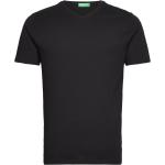 V Neck T-Shirt Tops T-shirts Short-sleeved Svart United Colors Of Benetton