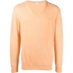 Vintage Hållbara Orange Kashmir tröjor från Pierre Cardin på rea i Storlek XL med V-ringning i Kashmir för Herrar 