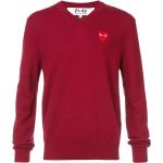 Röda Långärmade V-ringade tröjor från Comme des Garçons PLAY i Storlek M med V-ringning för Herrar 
