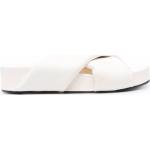 Vita Slip in-sandaler från JIL SANDER Jil på rea i storlek 36 med Slip-on med rundad tå i Läder för Damer 