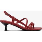 Röda Sandaletter från Vagabond i storlek 38 med Taxklack med Klackhöjd 5cm till 7cm i Läder för Damer 
