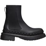 Svarta Chelsea-boots från Valentino Garavani Rockstud på rea med rundad tå i Läder för Herrar 