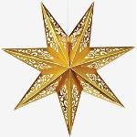 Guldiga Julstjärnor från Markslöjd Vallby i Plast 
