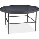 Svarta Glassoffbord från Skånska Möbelhuset Vanessa med diameter 80cm i Metall 