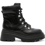 Svarta Militär-boots från Guess i storlek 36 med Snörning med rundad tå i Gummi för Damer 