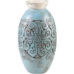 Art deco Ljusblåa Keramikvaser från Beliani på rea 