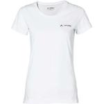 Ekologiska Vita Kortärmade Tränings t-shirts från Vaude på rea i Storlek S i Bomull för Damer 