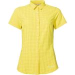 Rutiga Gula Kortärmade Rutiga skjortor från Vaude med stretch i Storlek S i Polyester för Damer 