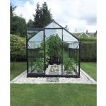 Växthus 6,2m² - Härdat glas - Svart - Kanalplast, Svart