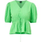 Gröna Blusar med puffärm från Vero Moda på rea i Storlek XS med V-ringning för Damer 