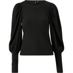 Svarta Långärmade Långärmade blusar med puffärm från Vero Moda i Storlek L för Damer 