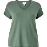 Gröna T-shirts stora storlekar från Vero Moda i Storlek 3 XL med V-ringning för Damer 