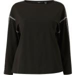 Svarta Långärmade T-shirts stora storlekar med broderi från Vero Moda i Storlek 3 XL för Damer 