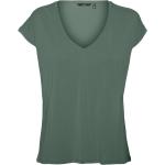 Gröna T-shirts stora storlekar från Vero Moda i Storlek 3 XL med V-ringning i Modal för Damer 