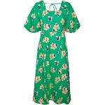 Blommiga Gröna Blommiga klänningar med puffärm från Vero Moda på rea i Storlek XS för Damer 